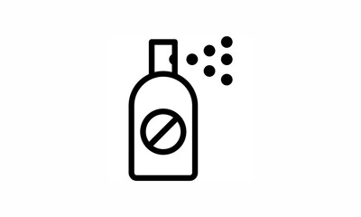insecticide icon vector simple outline style with white background