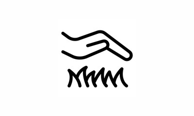 lawn care icon vector simple outline style with white background