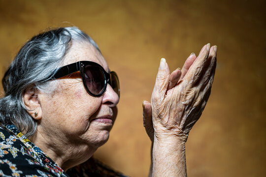 Side Portrait Of An Elderly Woman