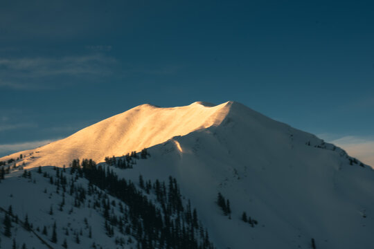 Sunrise at Highland Bowl in Aspen, Colorado. 