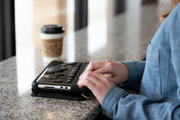 Braille in Coffee Shop