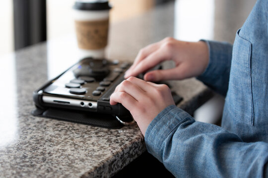 Braille in Coffee Shop