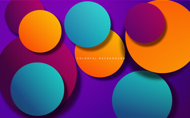 Abstract geometric circle shape colorful 