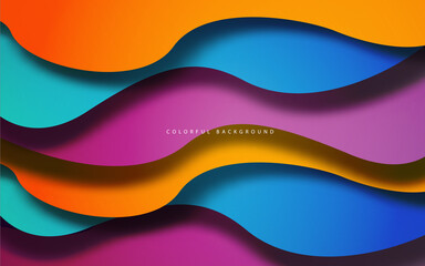 Abstract overlap layer wave shape overlap layer background