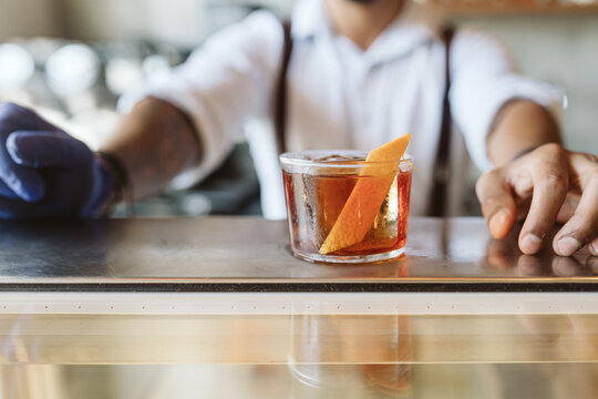 Close-up of vermouth cocktail