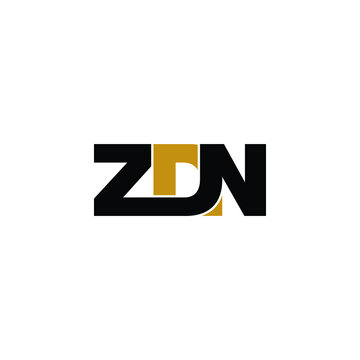 ZDN letter monogram logo design vector