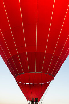 Crop Red Hot Air Balloon 