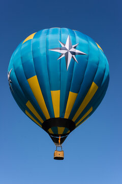 Hot air balloon floating in air