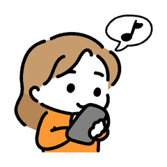 スマホ依存症　スマホ　表情　女の子