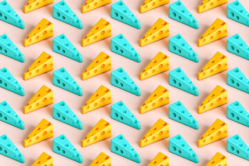 pattern of colorful cheese