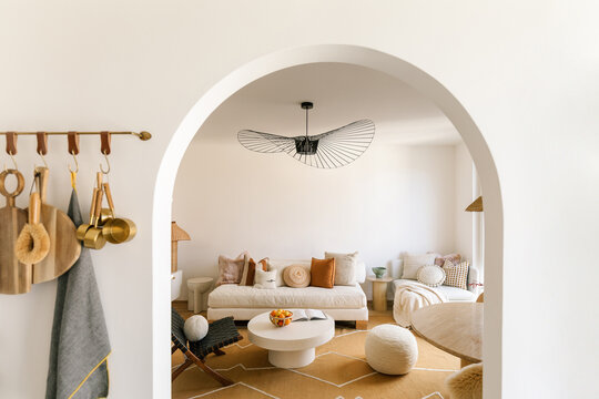 Wall passage leading to living room