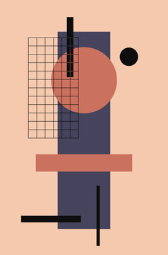 Digital illustration in constructivism style