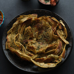 Pudina Parantha or Mint Parantha Indian Bread