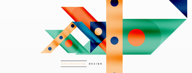 Obraz premium Color overlapping stripes background. Colorful lines composition for wallpaper, banner, background or landing