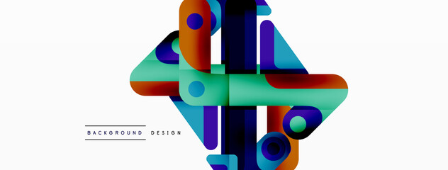 Colorful dynamic stripe composition. Lines geometric creative abstract background for wallpaper, banner or landing