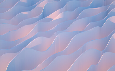 Abstract wallpaper made of  3D Undulating lines.