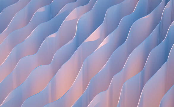 Abstract wallpaper made of  3D Undulating lines.