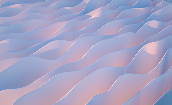Abstract wallpaper made of  3D Undulating lines.