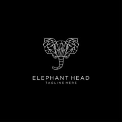 Elephant head icon design vector 