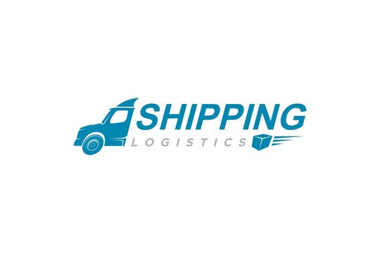 Truck shipping cargo logo design minimalist icon truck company