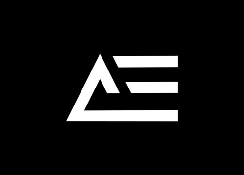 AE elegant logo with initials for company -vector