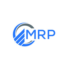 MRP Flat accounting logo design on white  background. MRP creative initials Growth graph letter logo concept. MRP business finance logo design.