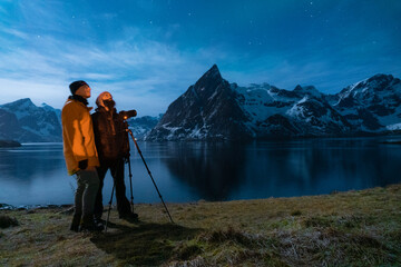 couple of photographers outdoors