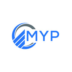 MYP Flat accounting logo design on white  background. MYP creative initials Growth graph letter logo concept. MYP business finance logo design.
