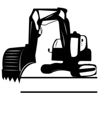 excavator svg, excavator monogram svg, digger svg, construction svg, excavator name frame svg, heavy equipment svg, excavator split monogram
