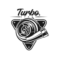 Turbo custom performance auto logo inspiration, automotive, sport, vintage - obrazy, fototapety, plakaty