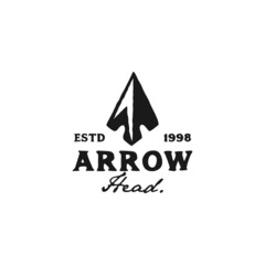 Fototapeta premium vintage logo arrow head vector template illustration