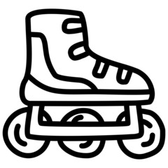 handdrawn skates icon