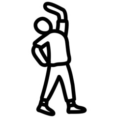 handdrawn stretching icon