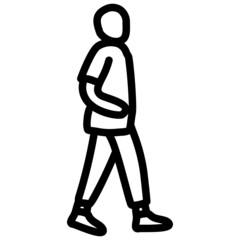 handdrawn walking icon