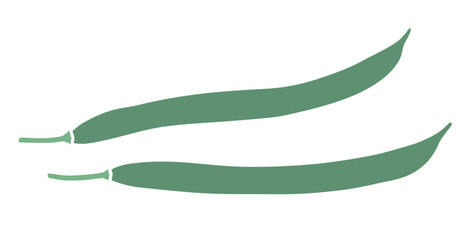 Green beans isolated on white