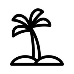 coconut tree icon or logo isolated sign symbol vector illustration - high quality black style vector icons
