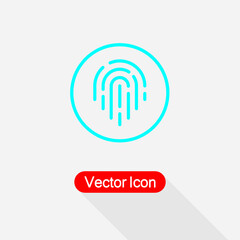 Unique Fingerprint Icon, Imprint Icon Vector lllustration Eps10