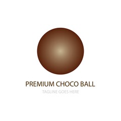Choco ball icon logo free vector design