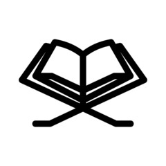 holy quran icon or logo isolated sign symbol vector illustration - high quality black style vector icons
