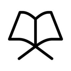 holy quran icon or logo isolated sign symbol vector illustration - high quality black style vector icons
