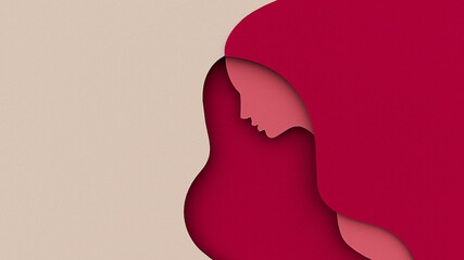 Woman paper illustration