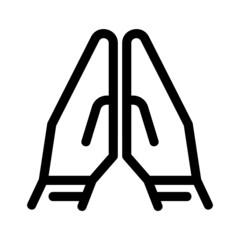 pray icon or logo isolated sign symbol vector illustration - high quality black style vector icons
