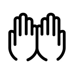 pray icon or logo isolated sign symbol vector illustration - high quality black style vector icons
