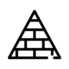 pyramid icon or logo isolated sign symbol vector illustration - high quality black style vector icons
