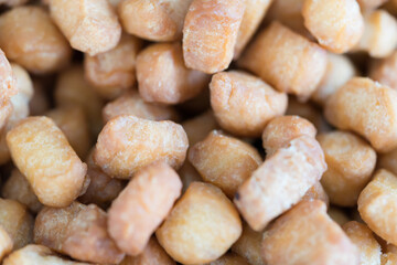 Nigerian Chin Chin Freshly baked - Macro Shot