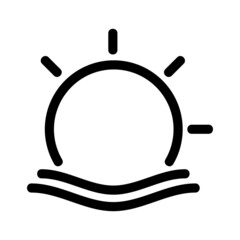 sunset icon or logo isolated sign symbol vector illustration - high quality black style vector icons
