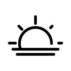 Obraz premium sunset icon or logo isolated sign symbol vector illustration - high quality black style vector icons 