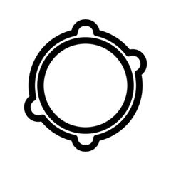 tambourine icon or logo isolated sign symbol vector illustration - high quality black style vector icons
