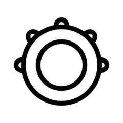 tambourine icon or logo isolated sign symbol vector illustration - high quality black style vector icons
