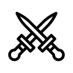 two sword icon or logo isolated sign symbol vector illustration - high quality black style vector icons
